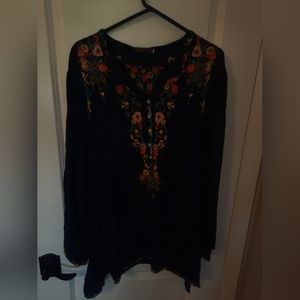 Johnny Was vintage embroidered tunic